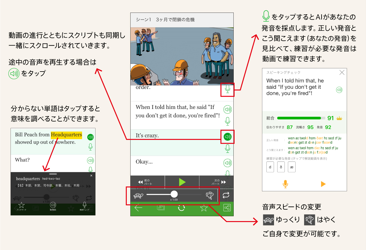 『レシピー』アプリでの学習方法